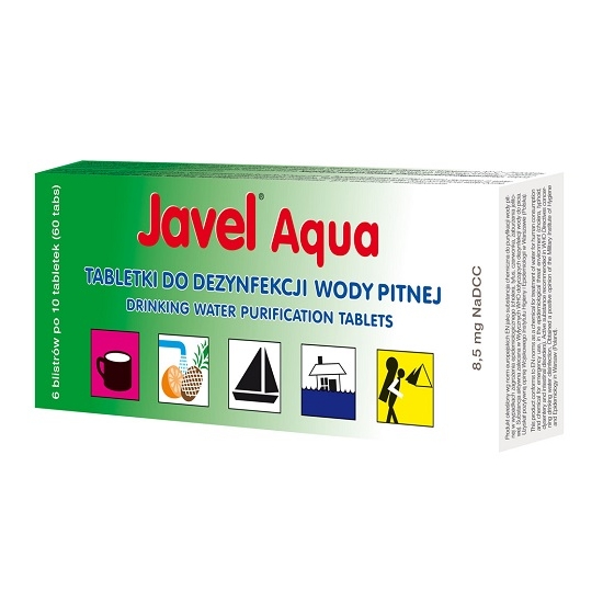 Tabletki do dezynfekcji wody pitnej 60 szt. JAVEL Aqua